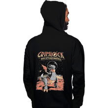Load image into Gallery viewer, Shirts Pullover Hoodies, Unisex / Small / Black Space Pulp Robot Dinosaur Hero
