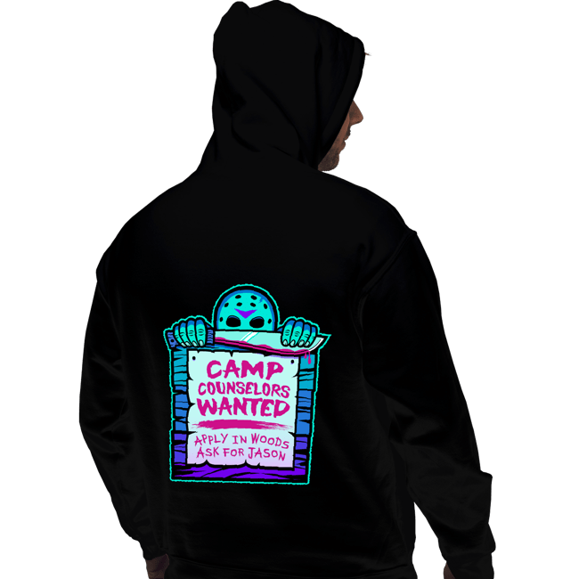 Daily_Deal_Shirts Pullover Hoodies, Unisex / Small / Black Camp Counselors Wanted