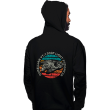 Load image into Gallery viewer, Shirts Pullover Hoodies, Unisex / Small / Black Retro Millennium Falcon Sun
