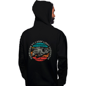 Shirts Pullover Hoodies, Unisex / Small / Black Retro Millennium Falcon Sun