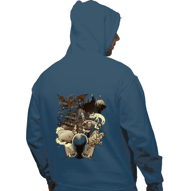 Shirts Pullover Hoodies, Unisex / Small / Indigo Blue Books