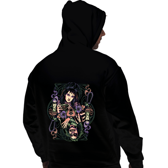 Daily_Deal_Shirts Pullover Hoodies, Unisex / Small / Black Beetlejuice & Lydia Card
