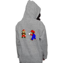 Load image into Gallery viewer, Shirts Pullover Hoodies, Unisex / Small / Sports Grey Mario Spider-Meme
