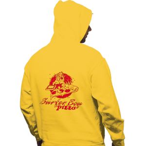 Daily_Deal_Shirts Pullover Hoodies, Unisex / Small / Gold Strange Pizza