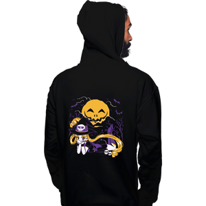 Daily_Deal_Shirts Pullover Hoodies, Unisex / Small / Black Magical Halloween Moon