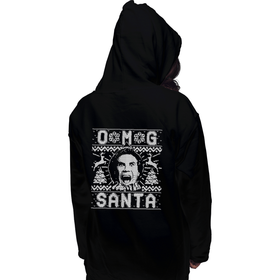 Shirts Pullover Hoodies, Unisex / Small / Black OMG Santa