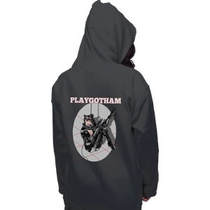 Shirts Pullover Hoodies, Unisex / Small / Charcoal Playgotham Catwoman