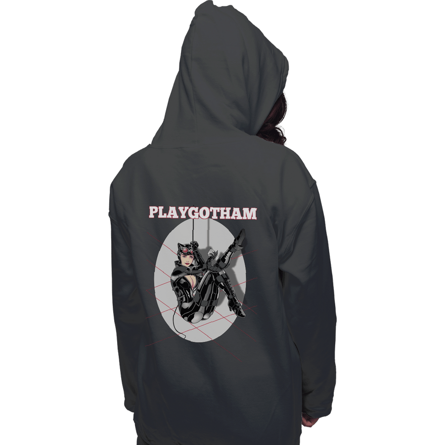 Shirts Pullover Hoodies, Unisex / Small / Charcoal Playgotham Catwoman