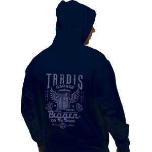 Daily_Deal_Shirts Pullover Hoodies, Unisex / Small / Navy Tardis Garage