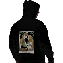 Load image into Gallery viewer, Daily_Deal_Shirts Pullover Hoodies, Unisex / Small / Black The Lovers Vintage Tarot
