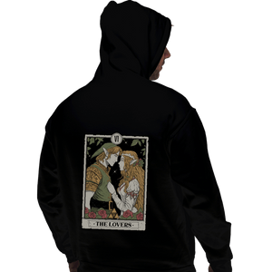 Daily_Deal_Shirts Pullover Hoodies, Unisex / Small / Black The Lovers Vintage Tarot