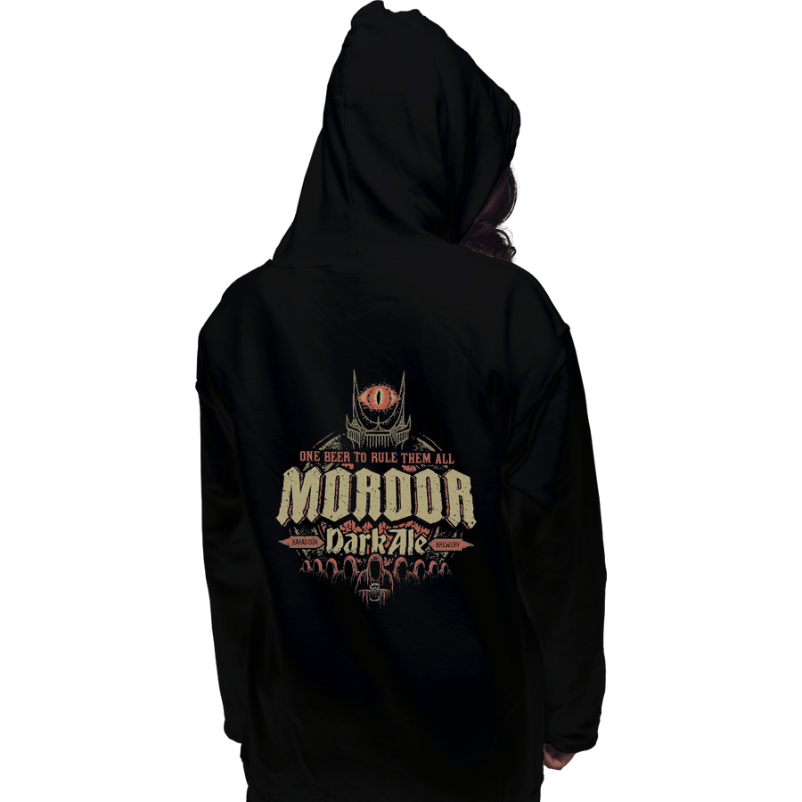 Shirts Zippered Hoodies, Unisex / Small / Black Mordor Dark Ale