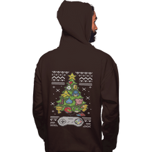 Load image into Gallery viewer, Shirts Pullover Hoodies, Unisex / Small / Dark Chocolate A Classic Gamers Christmas
