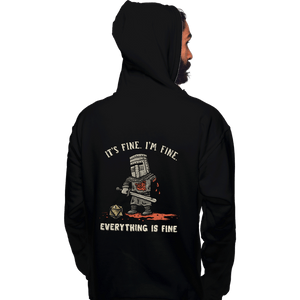 Daily_Deal_Shirts Pullover Hoodies, Unisex / Small / Black Everything Is Fine