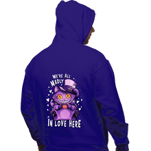 Load image into Gallery viewer, Shirts Pullover Hoodies, Unisex / Small / Violet We&#39;re All Madly In Love Here
