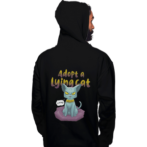 Shirts Pullover Hoodies, Unisex / Small / Black Adopt A Lying Cat