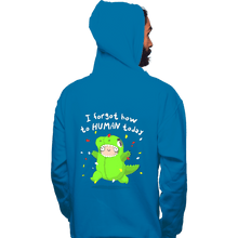 Load image into Gallery viewer, Shirts Pullover Hoodies, Unisex / Small / Sapphire How To Human
