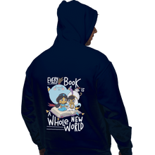 Load image into Gallery viewer, Shirts Pullover Hoodies, Unisex / Small / Navy Every Book Is a Whole New World
