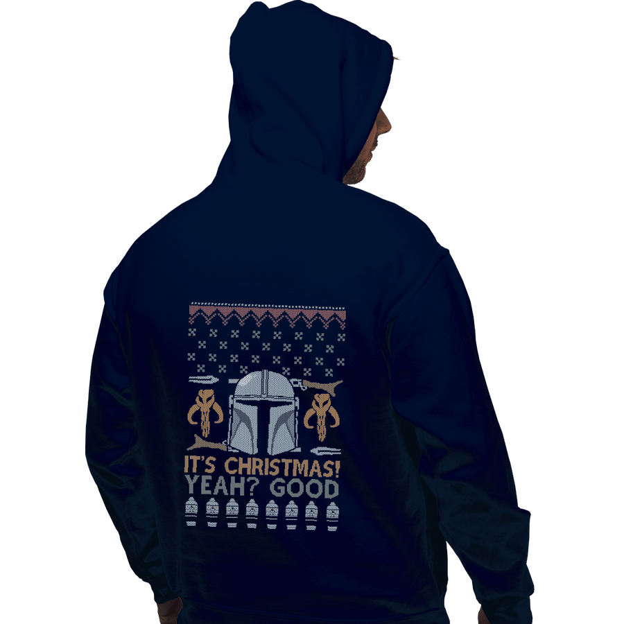 Shirts Zippered Hoodies, Unisex / Small / Navy Mandalorian Christmas