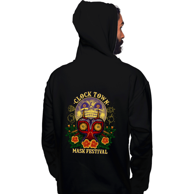 Daily_Deal_Shirts Pullover Hoodies, Unisex / Small / Black Clock Town Mask Festival