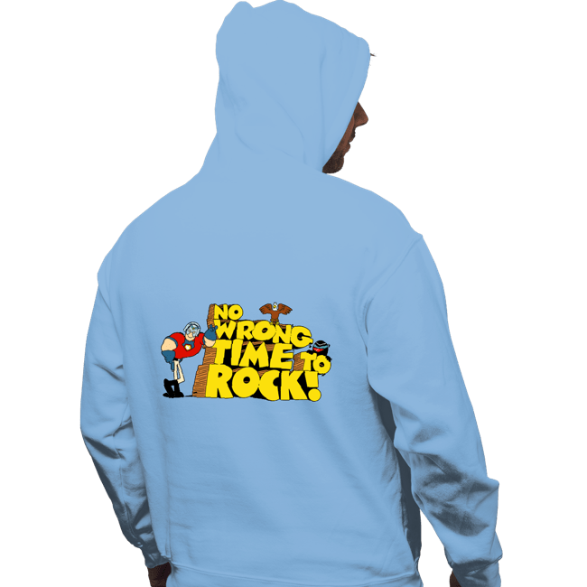 Daily_Deal_Shirts Pullover Hoodies, Unisex / Small / Royal Blue No Wrong Time To Rock!