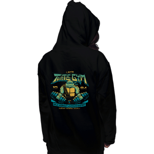 Daily_Deal_Shirts Pullover Hoodies, Unisex / Small / Black Leo's Turtle Gym