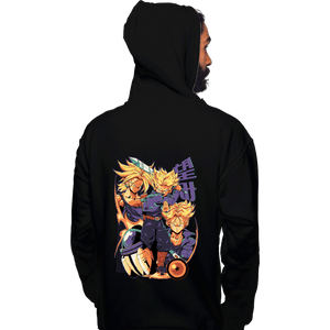 Daily_Deal_Shirts Pullover Hoodies, Unisex / Small / Black Saiyan Time Traveller