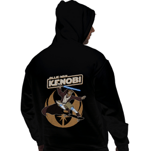 Daily_Deal_Shirts Pullover Hoodies, Unisex / Small / Black Ollie-Wan Kenobi