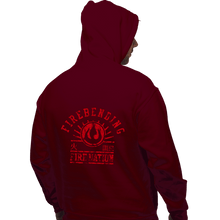 Load image into Gallery viewer, Shirts Pullover Hoodies, Unisex / Small / Maroon Fire Bending
