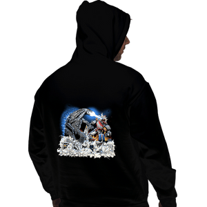 Daily_Deal_Shirts Pullover Hoodies, Unisex / Small / Black Godzilla VS Megazord