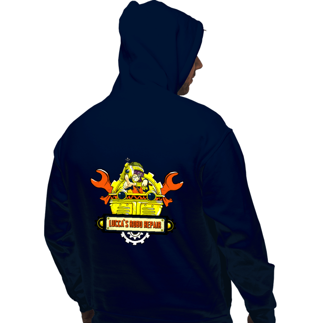 Shirts Pullover Hoodies, Unisex / Small / Navy Lucca's Repair Shop