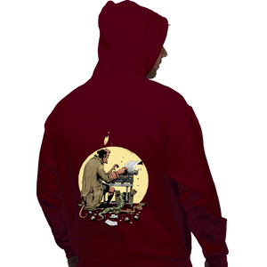 Daily_Deal_Shirts Pullover Hoodies, Unisex / Small / Maroon Hellboy's Report