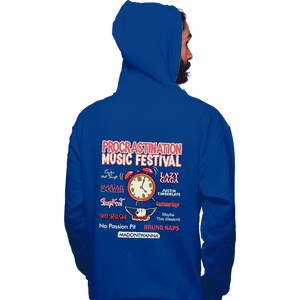 Daily_Deal_Shirts Pullover Hoodies, Unisex / Small / Royal Blue Procrastination Festival