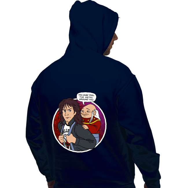 Daily_Deal_Shirts Pullover Hoodies, Unisex / Small / Navy Feel The Metal