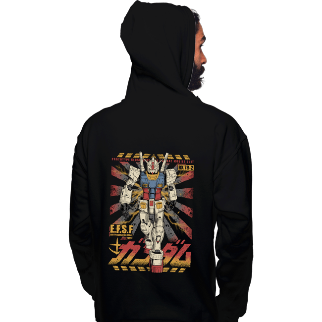 Daily_Deal_Shirts Pullover Hoodies, Unisex / Small / Black Gundam - Ready To Fight