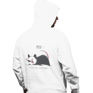 Shirts Pullover Hoodies, Unisex / Small / White Mood Possum