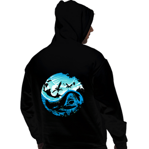 Daily_Deal_Shirts Pullover Hoodies, Unisex / Small / Black Yin Yang Of Water