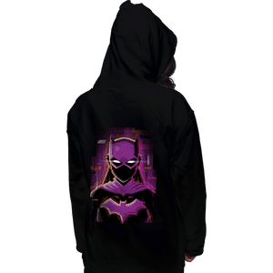 Daily_Deal_Shirts Pullover Hoodies, Unisex / Small / Black Glitch Batgirl