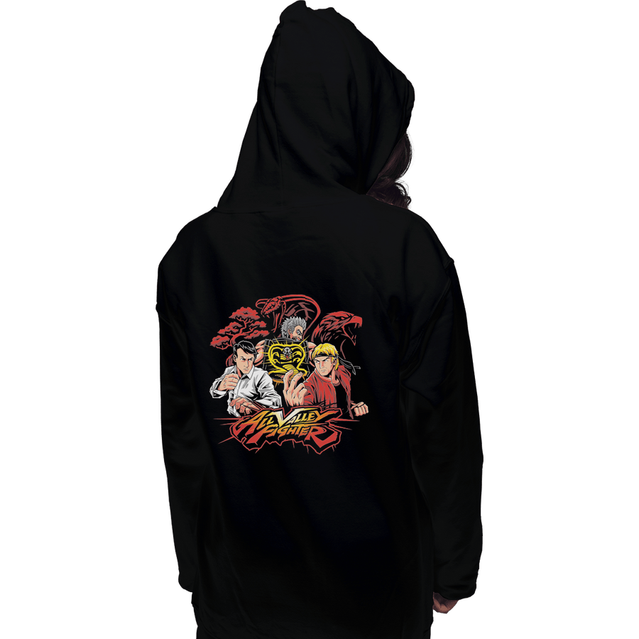 Shirts Pullover Hoodies, Unisex / Small / Black All Valley Fighter