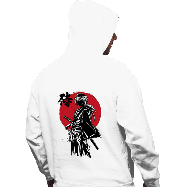 Daily_Deal_Shirts Pullover Hoodies, Unisex / Small / White Kenshin Sumi-e