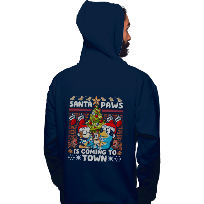 Daily_Deal_Shirts Pullover Hoodies, Unisex / Small / Navy Santa Paws Bluey Sweater