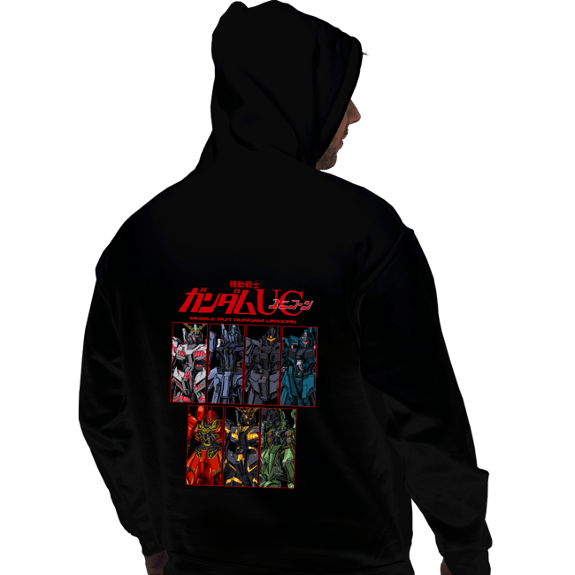 Daily_Deal_Shirts Pullover Hoodies, Unisex / Small / Black Gundam UC