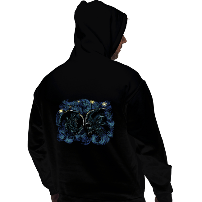 Secret_Shirts Pullover Hoodies, Unisex / Small / Black Starry Alien