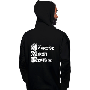 Daily_Deal_Shirts Pullover Hoodies, Unisex / Small / Black Arrows Iron And Spears