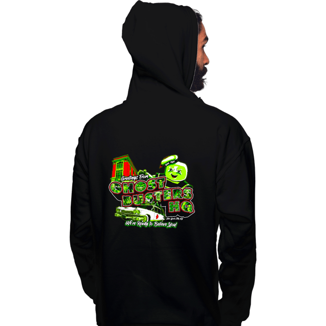Secret_Shirts Pullover Hoodies, Unisex / Small / Black Greetings From Ghost HQ