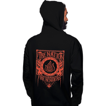 Load image into Gallery viewer, Shirts Pullover Hoodies, Unisex / Small / Black Fire Nation
