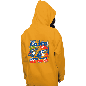 Daily_Deal_Shirts Pullover Hoodies, Unisex / Small / Gold Plumbing Time
