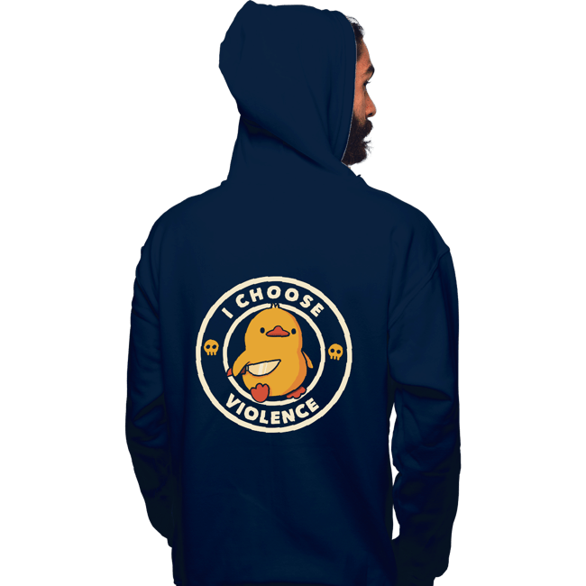 Daily_Deal_Shirts Pullover Hoodies, Unisex / Small / Navy I Choose Violence
