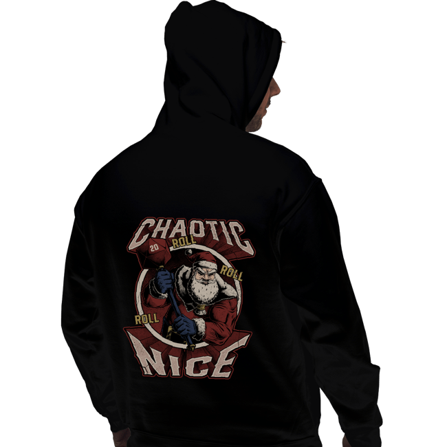 Shirts Pullover Hoodies, Unisex / Small / Black Chaotic Nice Santa