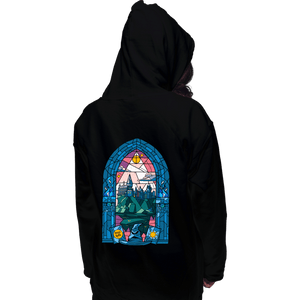 Daily_Deal_Shirts Pullover Hoodies, Unisex / Small / Black Stained Glass Castle